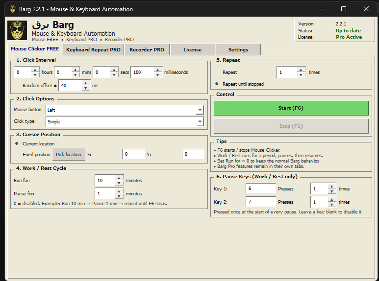 Barg 2.2.1 screenshot